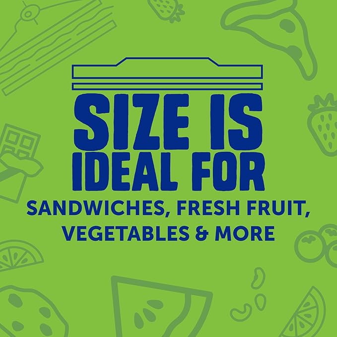Ziploc Sandwich and Snack Bags with EasyGuide Texture, Plastic Storage Bags with Grip 'n Seal Technology, 105 Bags Total