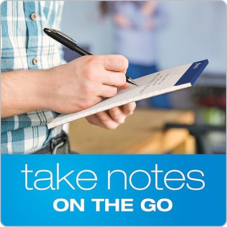 Ampad 5 x 8 Legal Pads, 12 Pack, Narrow Ruled, White Paper, 50 Sheets Per Writing Pad, American Pad & Paper, Made in USA (20-364)