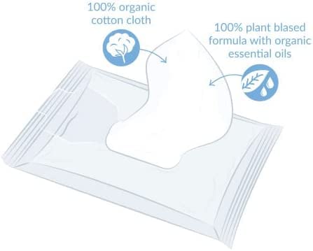 Natracare Organic Cotton Baby Wipes 50 ct (6-Pack)