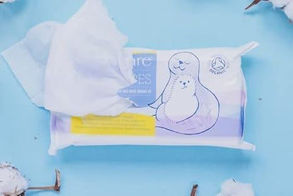 Natracare Organic Cotton Baby Wipes 50 ct (6-Pack)