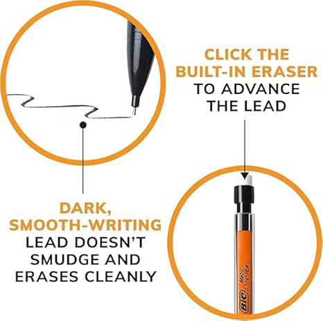 BIC Xtra Smooth Mechanical Pencil with 0.7 mm Medium Point, Refillable and Retractable, 40-Count Pack