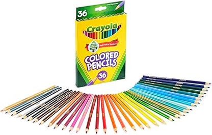 Crayola Colored Pencils (36ct), Kids Pencil Set, Back to School Essentials, Must Have Classroom Supplies for Kids, Pre-Sharpened Coloring Book Pencils, 3+