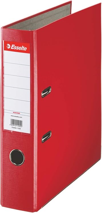 Esselte, Pack 3 A4 Lever Arch File, 550 Sheets Capacity, PP, Plastic Cover, Red, Blue and Black File Folders, 628327