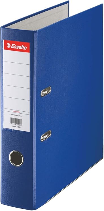 Esselte, Pack 3 A4 Lever Arch File, 550 Sheets Capacity, PP, Plastic Cover, Red, Blue and Black File Folders, 628327