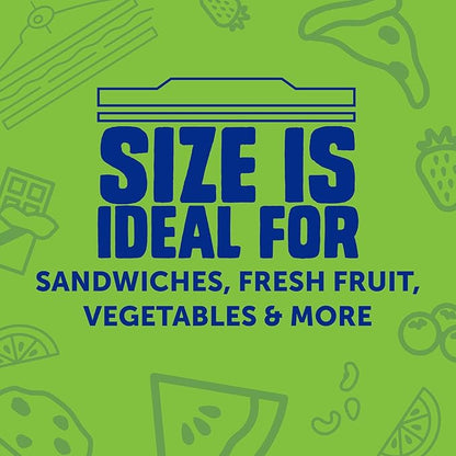 Ziploc Sandwich and Snack Bags with EasyGuide Texture, Plastic Storage Bags with Grip 'n Seal Technology, 105 Bags Total