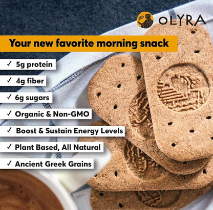 Olyra Dark Chocolate Sandwich Breakfast Biscuits, Healthy Snacks for Adults and Kids, Low Sugar, Organic Vegan Cookies, Office Snacks, USDA Certified, Non GMO 24 Packs