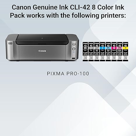 Canon CLI-42 Genuine Eight Color Pack, Compatible with PIXMA PRO-100 Printers
