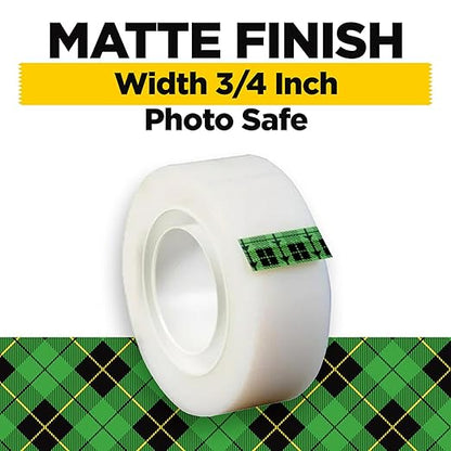 Scotch Magic Tape, Invisible, Back to School Supplies and College Essentials for Students and Teachers, 6 Rolls, 3/4 x 1000 Inches